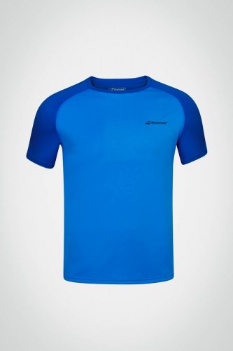 Детская футболка для тенниса для мальчика Babolat Play (синяя)