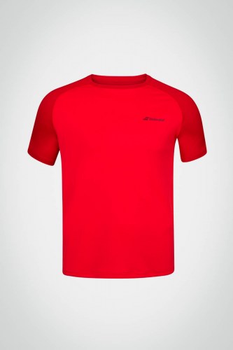 Детская футболка для тенниса для мальчика Babolat Play (красная)