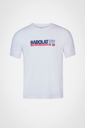 Мужская футболка для тенниса Babolat Exercise Vintage (белая)