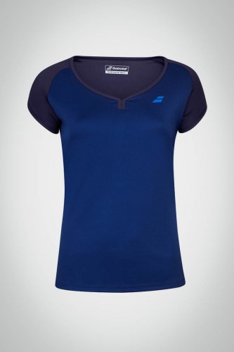 Женская футболка для тенниса Babolat Play (темно-синяя)