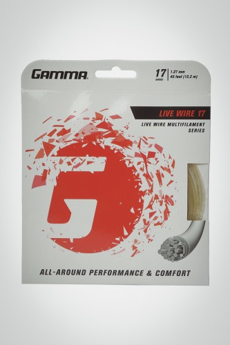 Струны для теннисной ракетки Gamma Live Wire 127 / 17 - 12 метров (естественные)