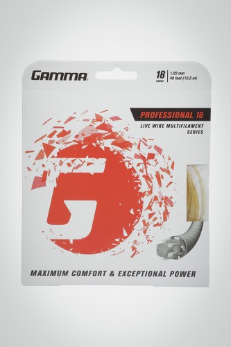 Струны для теннисной ракетки Gamma Live Wire Professional 122 / 18 - 12 метров (естественные)