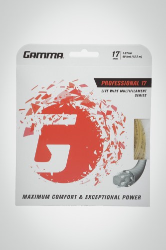 Струны для теннисной ракетки Gamma Live Wire Professional 127 / 17 - 12 метров (естественные)