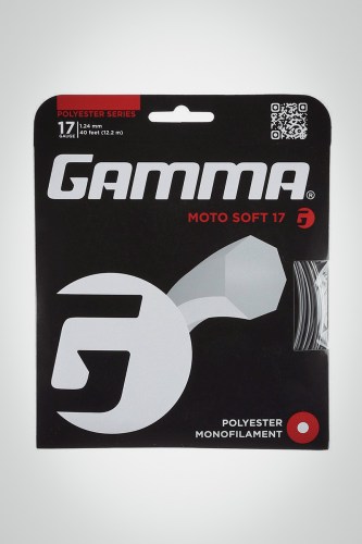 Струны для теннисной ракетки Gamma Moto Soft 124 / 17 - 12 метров (черные)