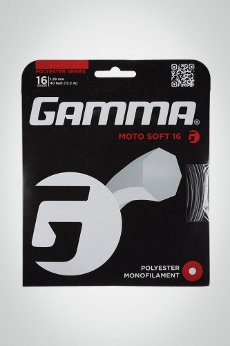 Струны для теннисной ракетки Gamma Moto Soft 129 / 16 - 12 метров (черные)