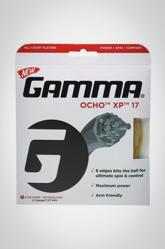 Струны для теннисной ракетки Gamma Ocho XP 127 / 17 - 12 метров (естественные)
