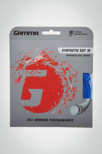 Струны для теннисной ракетки Gamma Synthetic Gut 130 / 16 - 12 метров (синие)