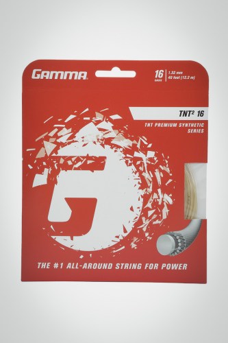 Струны для теннисной ракетки Gamma TNT2 132 / 16 - 12 метров (естественные)