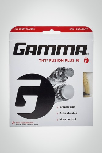 Струны для теннисной ракетки Gamma TNT2 Fusion Plus 16 - 12 метров (естественные) 