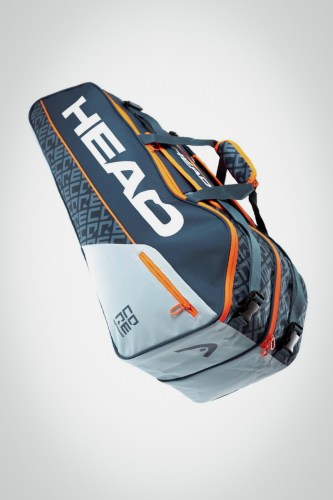 Купить теннисную сумку Head Core x6 Combi (серая / оранжевая)
