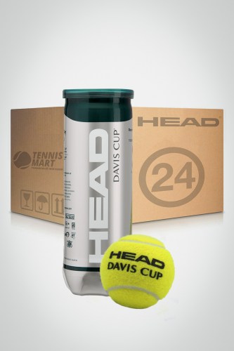 Коробка мячей для большого тенниса Head Davis Cup (24 банки)
