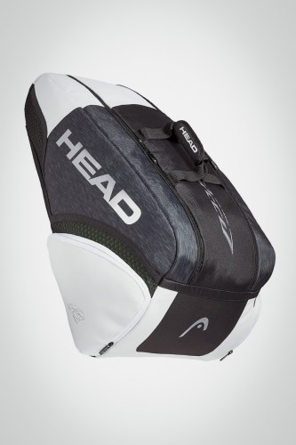 Теннисная сумка Head Djokovic Speed x9 Supercombi (черная / белая / серая)