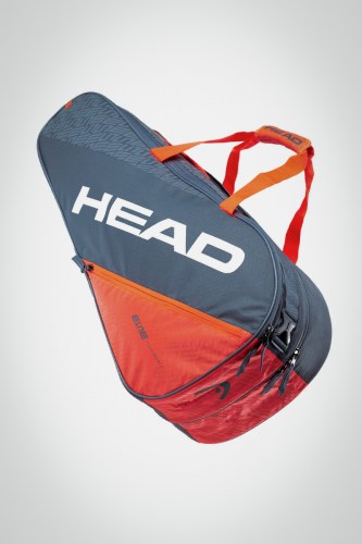 Купить теннисную сумку Head Elite x6 Combi (серая / оранжевая)