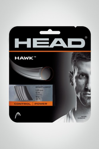 Струны для теннисной ракетки Head Hawk 120 / 18 - 12 метров (серые)