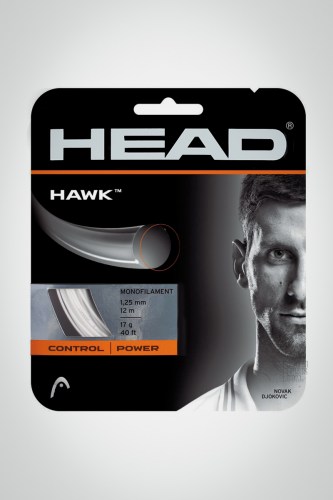 Струны для теннисной ракетки Head Hawk 125 / 17 - 12 метров (белые)