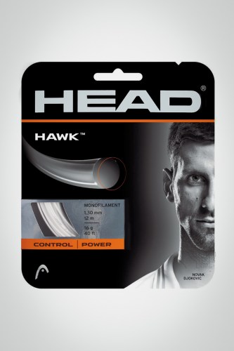 Струны для теннисной ракетки Head Hawk 130 / 16 - 12 метров (белые)