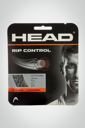 Струны для теннисной ракетки Head Rip Control 120 / 18 - 12 метров (черные / белые)