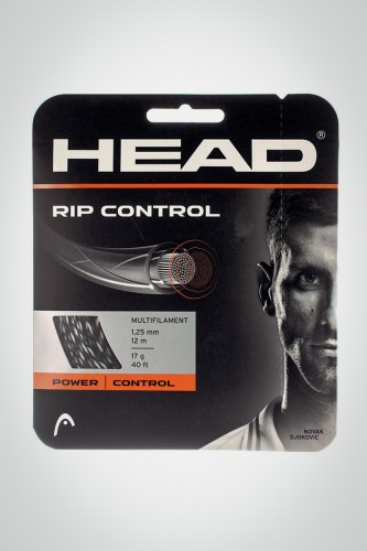 Струны для теннисной ракетки Head Rip Control 125 / 17 - 12 метров (черные / белые)