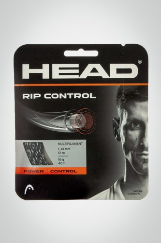 Струны для теннисной ракетки Head Rip Control 130 / 16 - 12 метров (черные / белые)