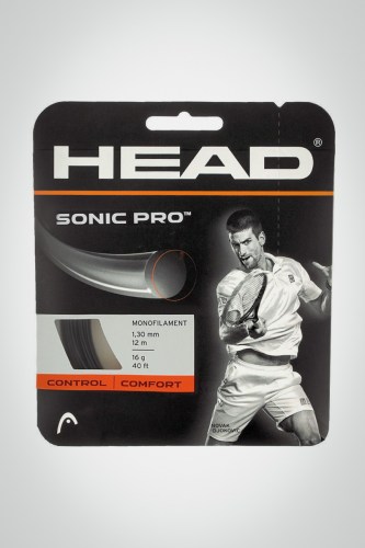 Струны для теннисной ракетки Head Sonic Pro 130 / 16 - 12 метров (черные)