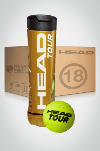 Коробка мячей для большого тенниса Head Tour (18 банок)