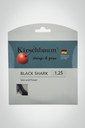 Струны для теннисной ракетки Kirschbaum Black Shark 125 / 17 - 12 метров (черные)