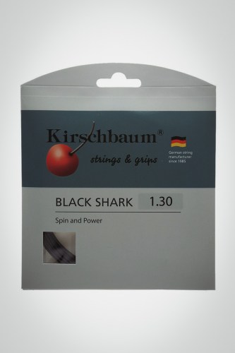 Струны для теннисной ракетки Kirschbaum Black Shark 130 / 16 - 12 метров (черные)