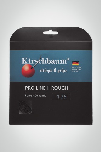 Струны для теннисной ракетки Kirschbaum Pro Line 2 Rough 125 / 17 - 12 метров (черные)