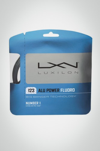 Струны для теннисной ракетки Luxilon Alu Power Fluoro 123 / 16l - 12 метров (серые)