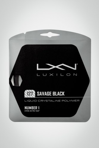 Струны для теннисной ракетки Luxilon Savage 127 / 16 - 12 метров (черные)