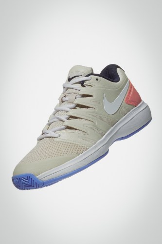 Женские теннисные кроссовки Nike Air Zoom Prestige (бежевые / розовые / синие)
