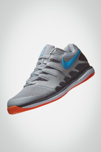 Мужские теннисные кроссовки Nike Air Zoom Vapor X (серые / синие)