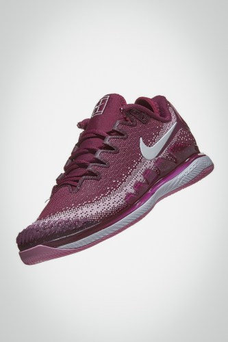 Женские теннисные кроссовки Nike Air Zoom Vapor X Knit (бордовые / розовые)