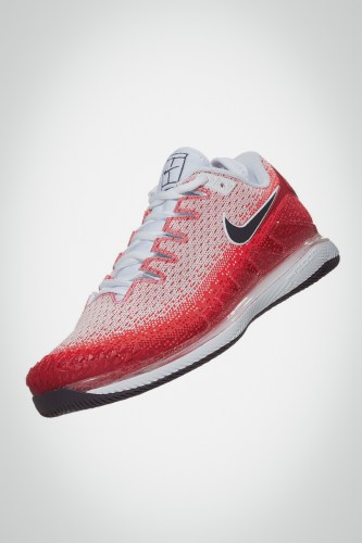 Мужские теннисные кроссовки Nike Air Zoom Vapor X Knit (белые / малиновые)