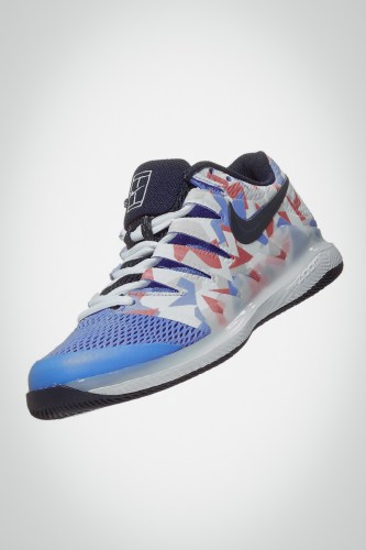 Женские теннисные кроссовки Nike Air Zoom Vapor X (голубые / белые / красные)