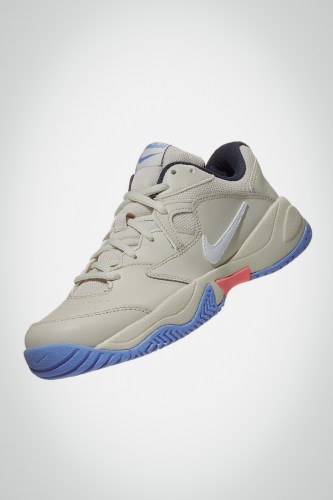 Женские теннисные кроссовки Nike Court Lite 2 (бежевые / голубые)