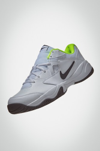Мужские теннисные кроссовки Nike Court Lite 2 (белые / черные / салатовые)