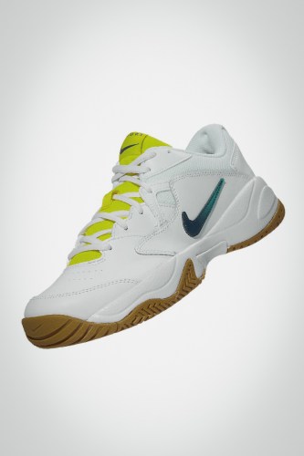 Женские теннисные кроссовки Nike Court Lite 2 (белые / желтые / синие)