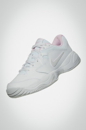 Детские теннисные кроссовки Nike Court Lite 2 (белые / розовые)