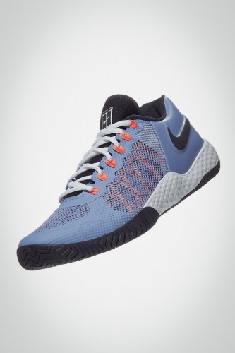 Женские теннисные кроссовки Nike Flare 2 HC (голубые / оранжевые / синие)