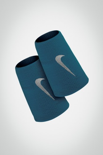 Купить большие напульсники Nike Premier Double Wide (темно-синие / серые)