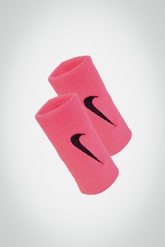 Купить большие напульсники Nike Premier Double Wide (розовые / черные) 