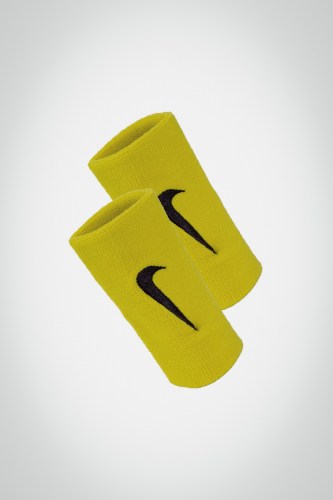 Купить большие напульсники Nike Premier Double Wide (желтые / черные)