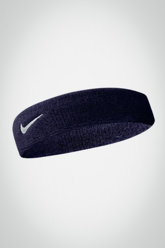 Купить повязку на голову Nike Swoosh (темно-синяя / белая)