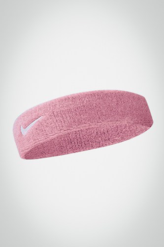 Купить повязку на голову Nike Swoosh (розовая / белая)