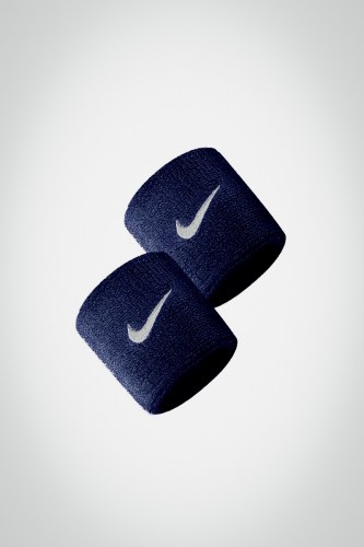 Купить напульсники Nike Swoosh (темно-синие / белые)