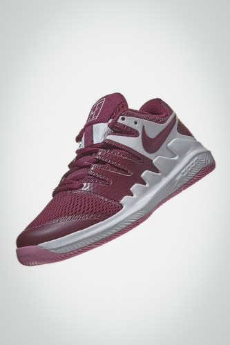 Детские теннисные кроссовки Nike Court Vapor X (бордовые / розовые)