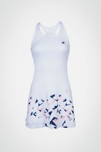 Детское платье для тенниса для девочки Babolat Compete (белое)