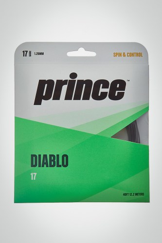 Струны для теннисной ракетки Prince Diablo 125 / 17 - 12 метров (черные)
