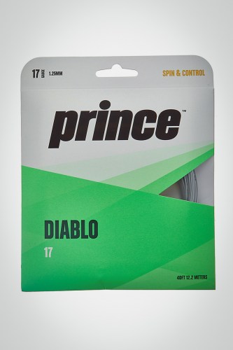 Струны для теннисной ракетки Prince Diablo 125 / 17 - 12 метров (серебристые)